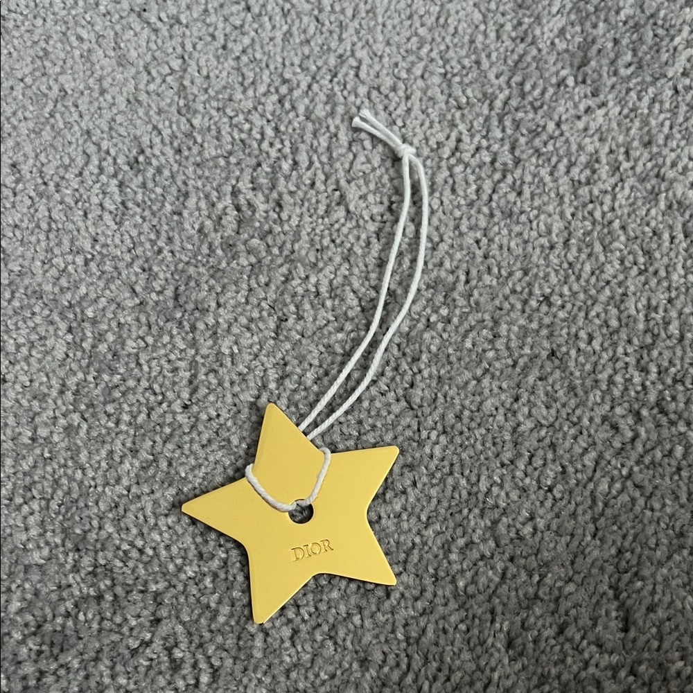 Dior Yellow Star Charm with White String